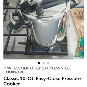 Princess House Stainless Steel Pressure Cooker - Silver